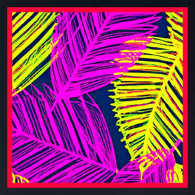 Neon Leaf Delight Chromatic Art