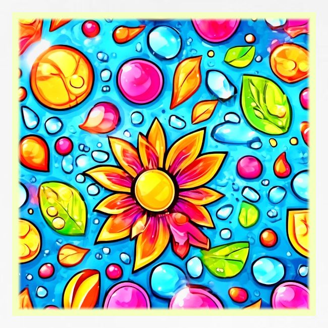 Colorful abstract flower pattern