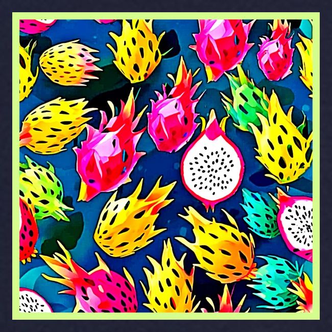 Dragon Fruit Pattern Art
