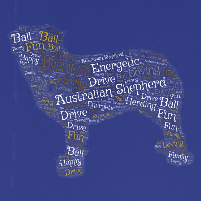 Australian Shepherd Word Art