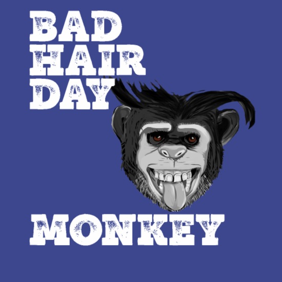 Funny Bad Hair Bad Boy Day Monkey' Men's Pique Polo Shirt | Spreadshirt