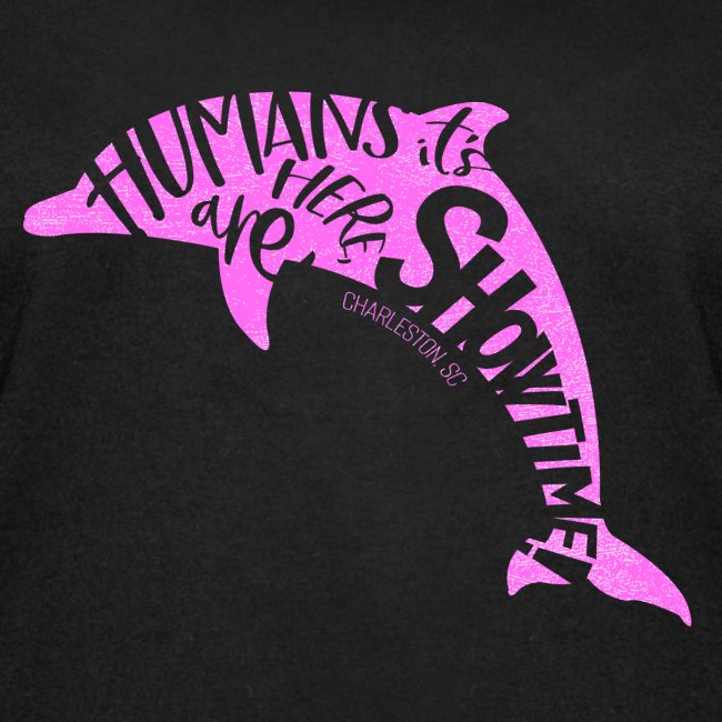 Dolphins say, Humans Are Here_Pink