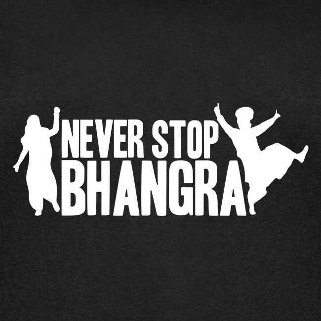 NEVER STOP BHANGRA LOGO (W)