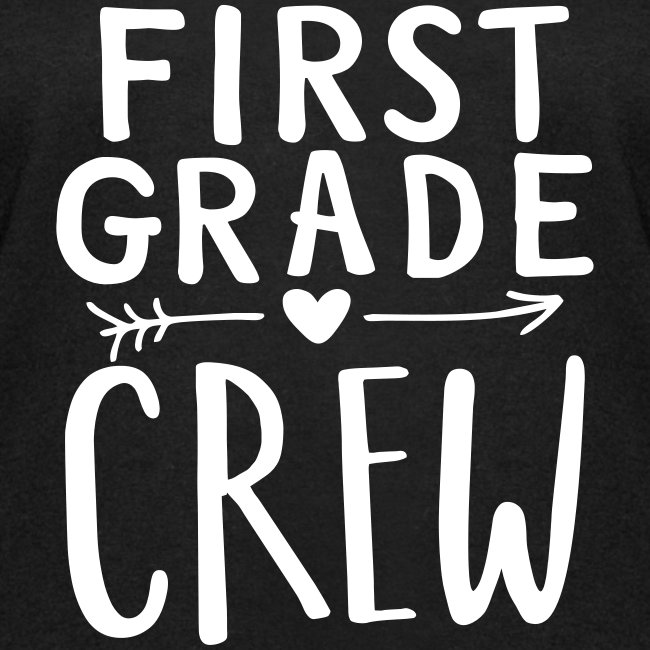First Grade Crew Heart Teacher T-Shirts