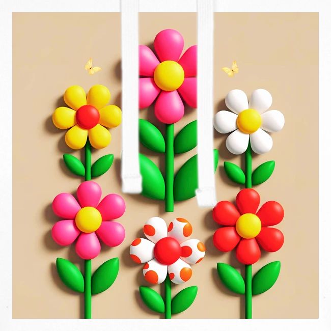 3D Flowers and Butterflies in Amber, Floral Design