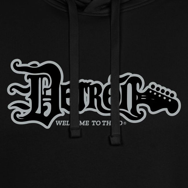 DETROIT GUITAR WTTD BLK SLR REG FONT