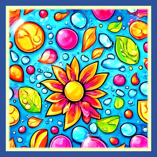 Colorful abstract flower pattern