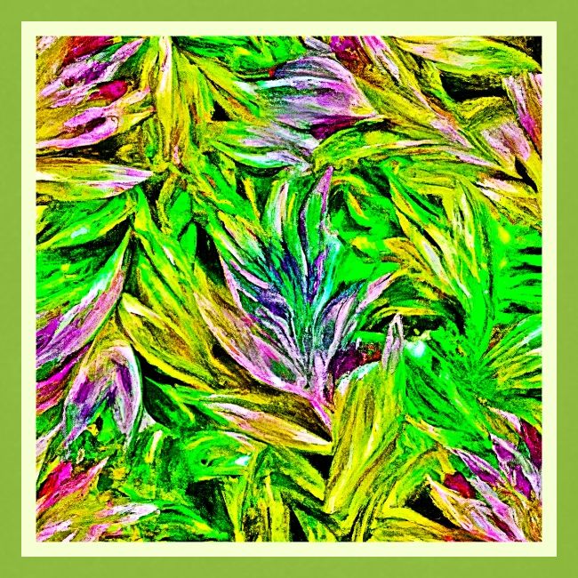 Vibrant Plant Strokes Design