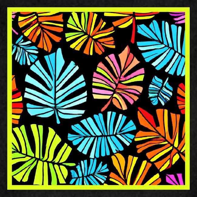 Vibrant Foliage Radiance Neon Elegance