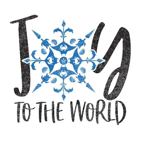 Coastal Christmas Joy to the World Snowflake - Artisan Apron