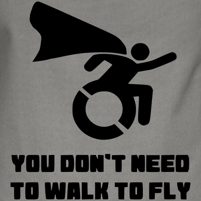 Weelchair flying super guy, wheelchair humor, roll