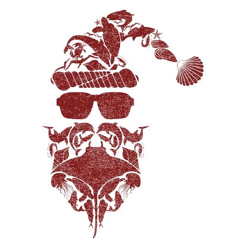 Red Coastal Inspired Santa Claus - Artisan Apron