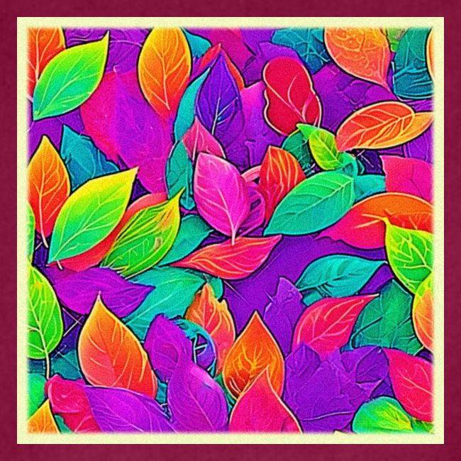 Neon Leaves: Cartoon Flow