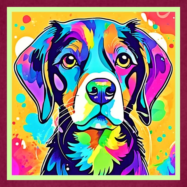 Rainbow Dog Portrait Design