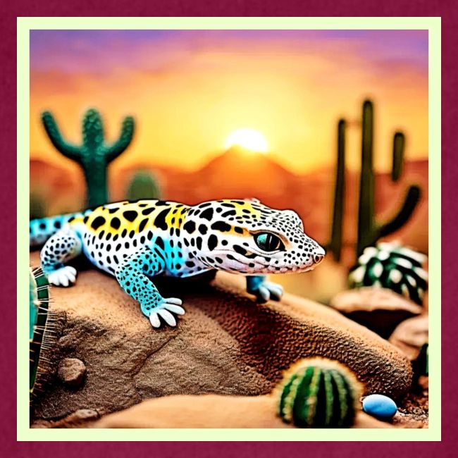 Colorful Gecko Rocks Design