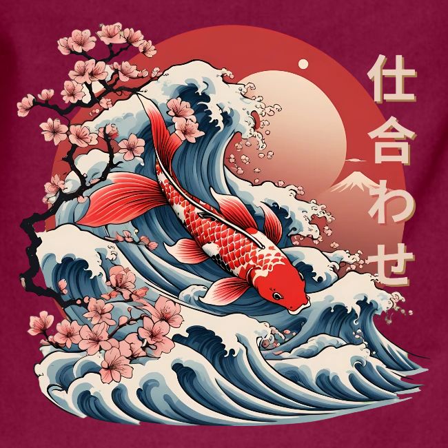 Majestic Koi Fish Ukiyo-e Japanese Design