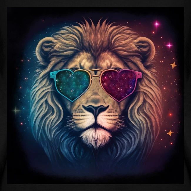 Jesus Lion of Judah wearing love glasses