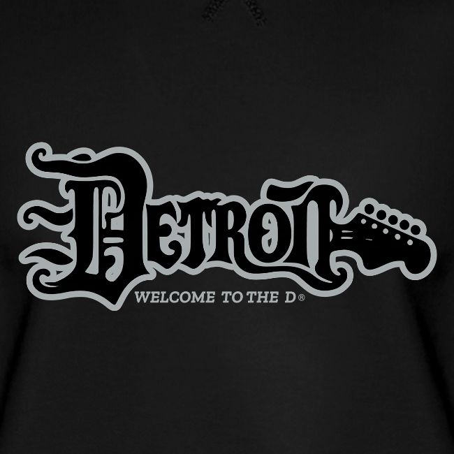 DETROIT GUITAR WTTD BLK SLR REG FONT