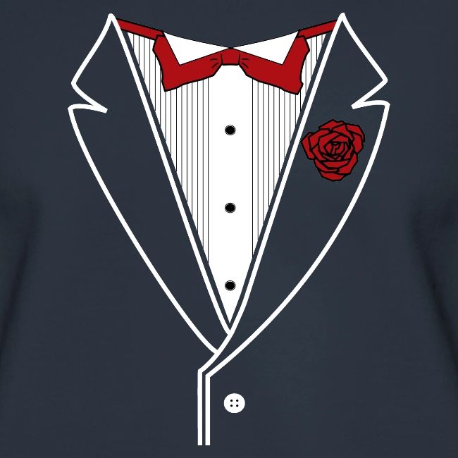 Tuxedo Shirt with Red bowtie