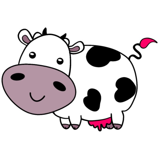 Cute funny happy little dairy cow cartoon' Baby Organic T-Shirt |  Spreadshirt