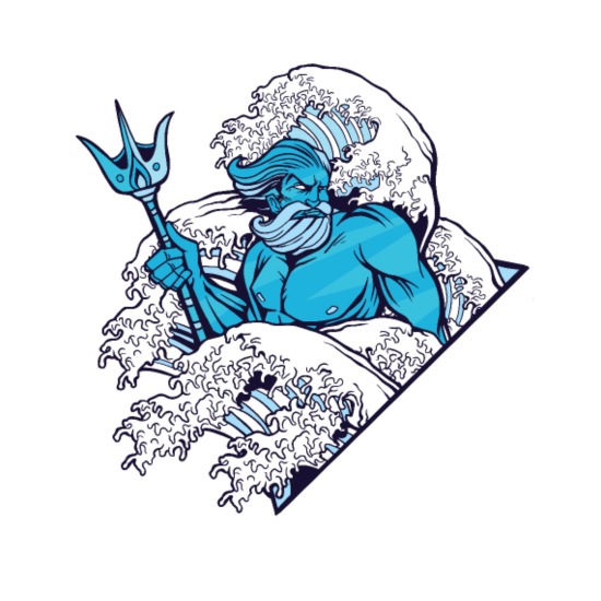 Poseidon greek god of the oceans in waves' Baby Organic T-Shirt |  Spreadshirt
