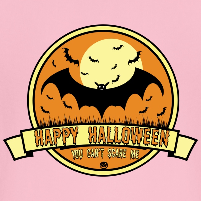 Can't Scare Me October Moonlit Spooky Vampire Bat.
