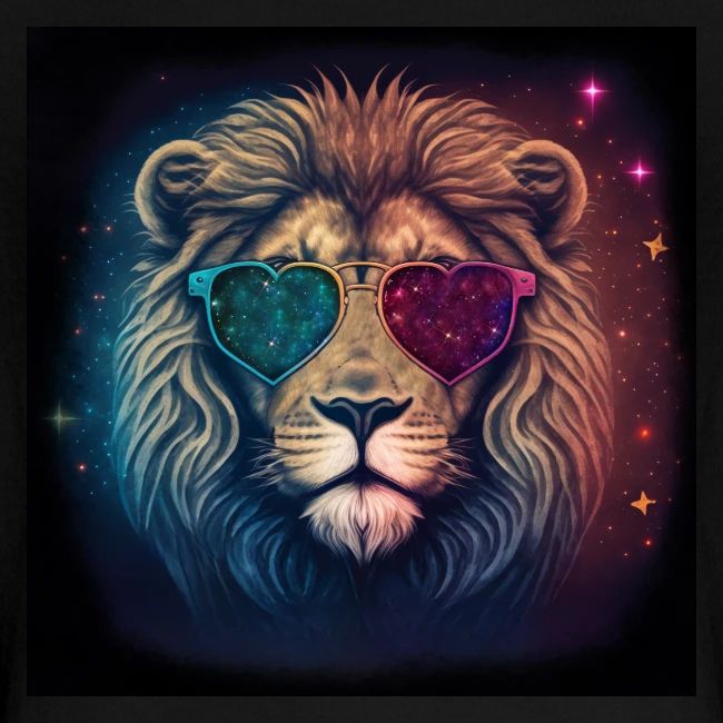 Jesus Lion of Judah wearing love glasses