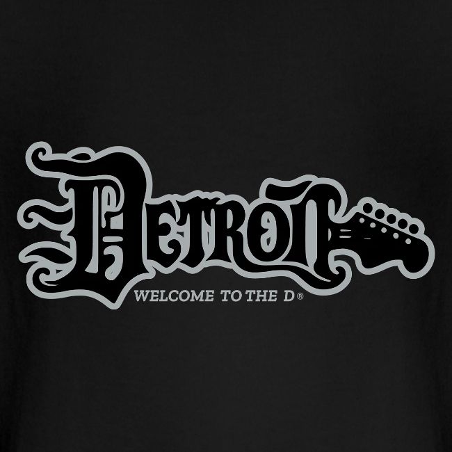 DETROIT GUITAR WTTD BLK SLR REG FONT