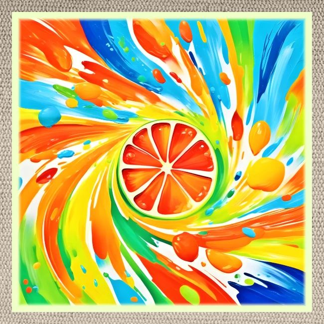 Citrus swirling Splash Design