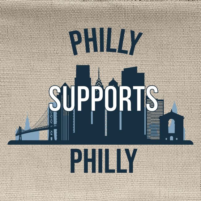 Philly Supports Philly skyline blue transparentbg