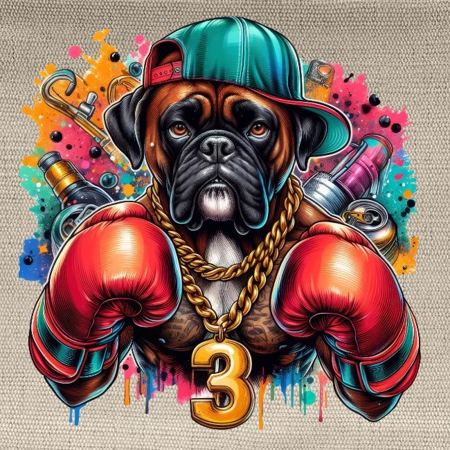 Boxer Dog Art