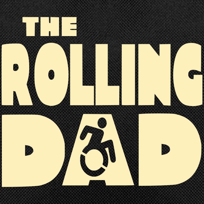 Rolling dad in a wheelchair