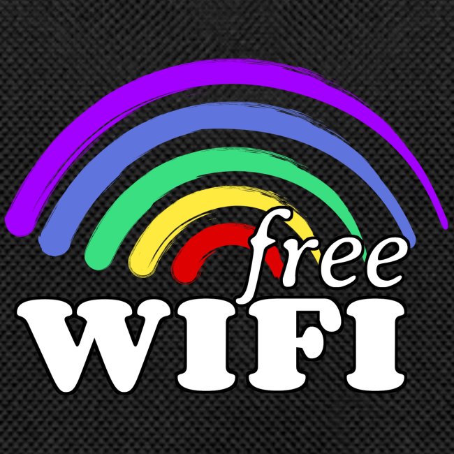Funny Free Gay Pride Rainbow WiFi - Send Love
