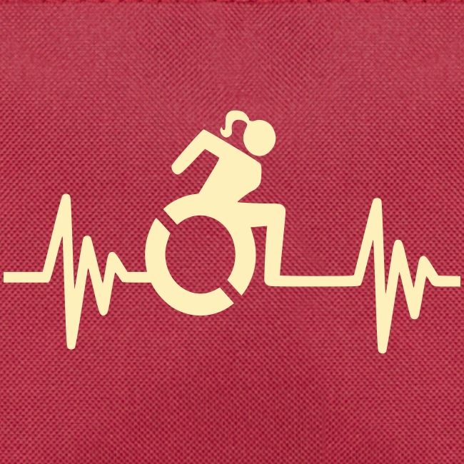 Wheelchair girl with a heartbeat. frequency #