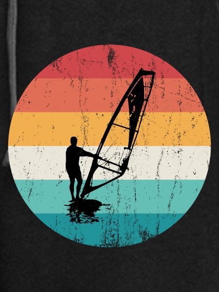Retro Windsurf Sunset Circle
