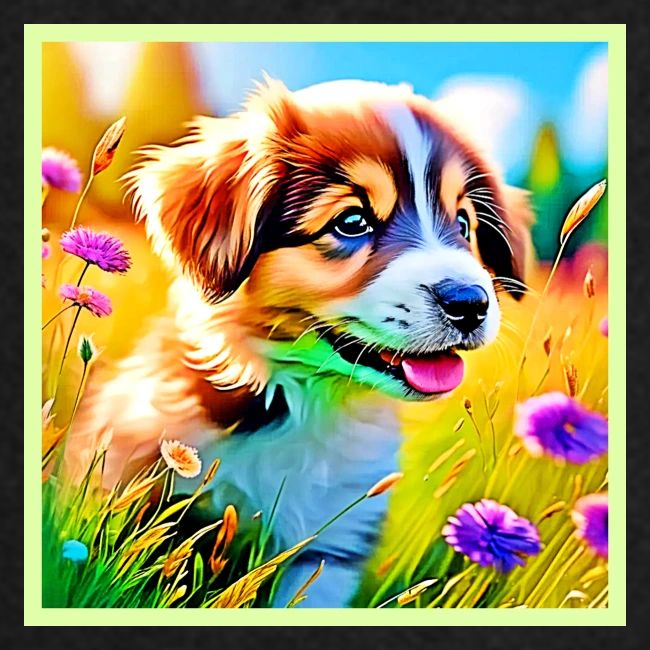 Happy Puppy Meadow Design