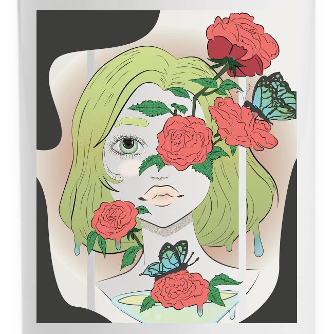 Girl with Rose Vine