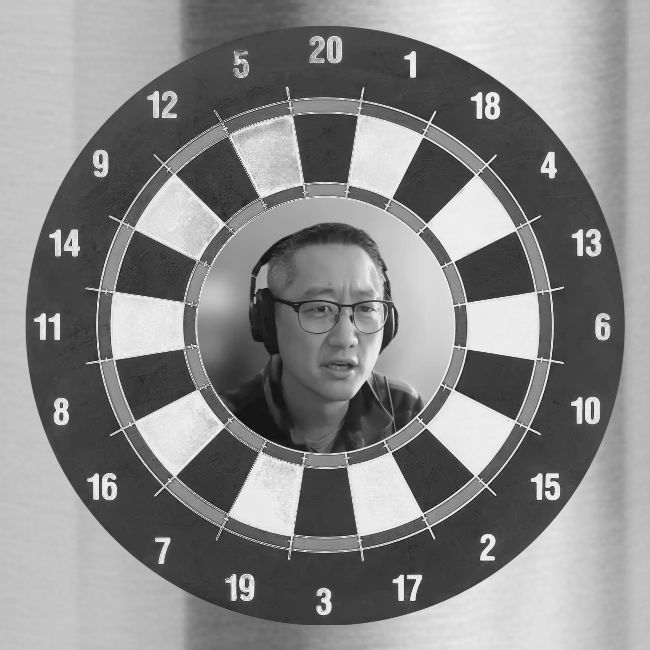 Producer Jay on a Dartboard
