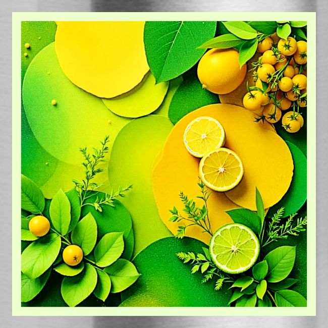 Abstract Lemon Lime Nature Art