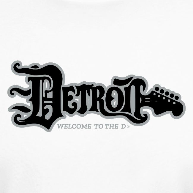 DETROIT GUITAR WTTD BLK SLR REG FONT