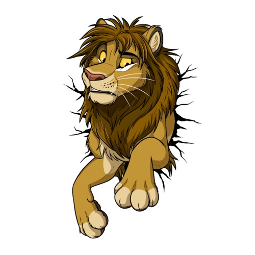 STUCK Lion front Sticker - Sticker