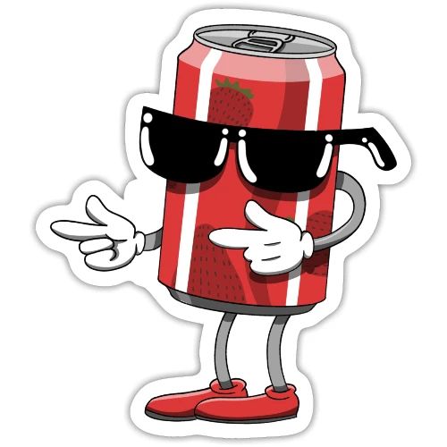 Cool Strawberry Soda - Sticker
