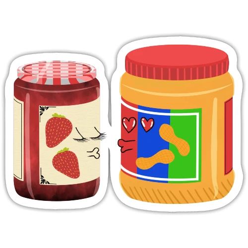 PB & J Love - Sticker