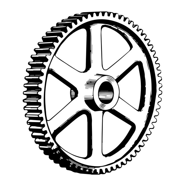 Big Gear Wheel - Vintage Illustration