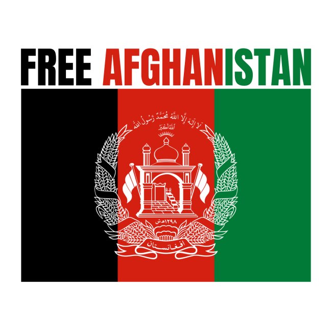 FREE AFGHANISTAN Flag of Afghanistan