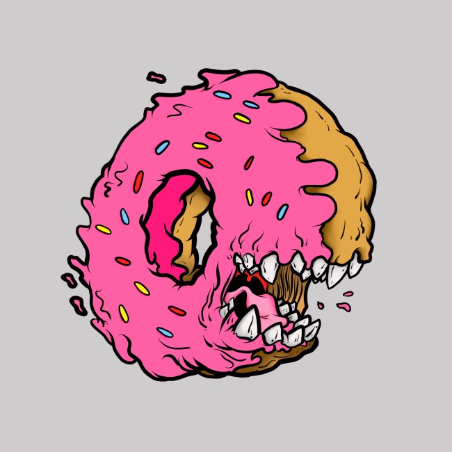 Donut Monster Sticker