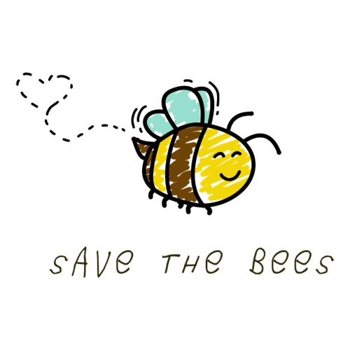 Save The Bees - Hand Sketch - Sticker