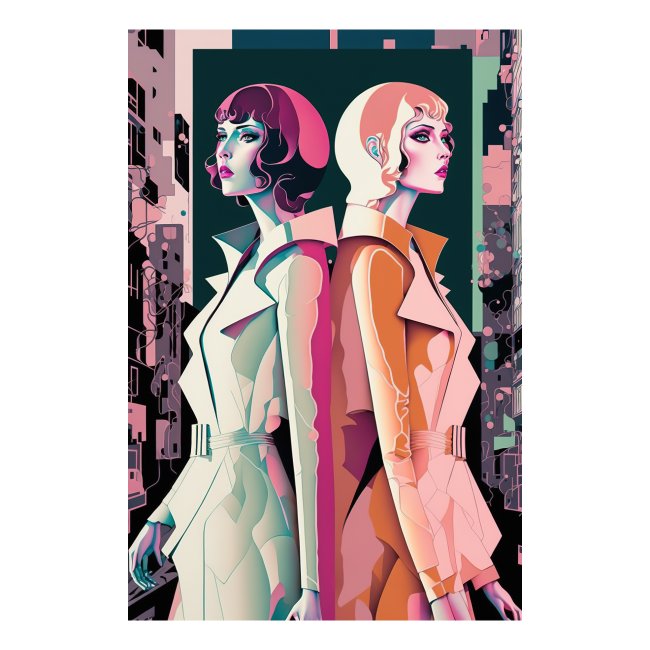 Trench Coats - Vibrant Colorful Fashion Portrait