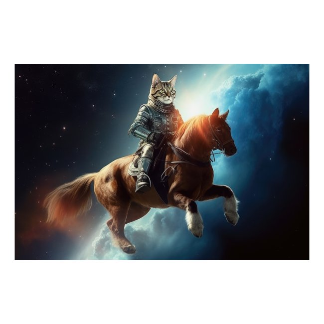 Tabby Cat Horse Rider