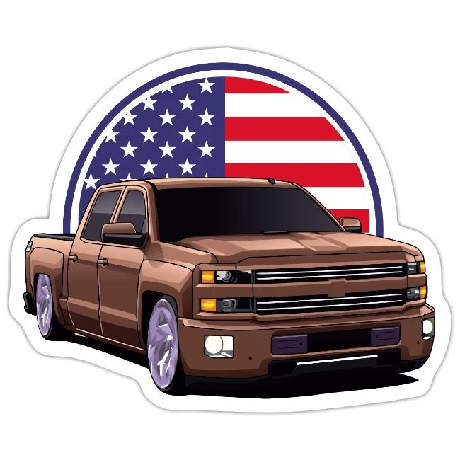 Silverado Truclk USA Flag
